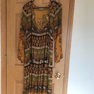 Nostalgia Women's Boho Tassel Maxi Dress